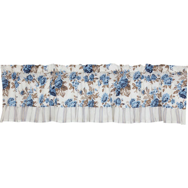 Annie Blue Floral Ruffled Valance 16x72 VHC Brands - The Fox Decor